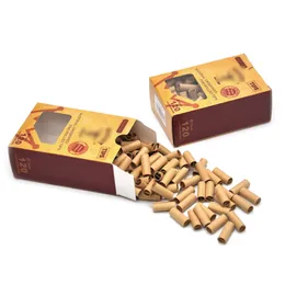 흡연 액세서리 120pcs/box 7mm 화이트 브라운 M 형 M-Type 사전 롤링 팁 천연 정제되지 않은 사전 롤링 담배 필터 롤링 페이퍼 팁 수제 담배 ZL0337