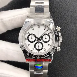 N Factory V4 Luxury Watches 116500LN 40mmセラミックベゼル904L SS CAL.4130自動クロノグラフメンズウォッチホワイトダイヤルステンレススチールブレスレットGents腕時計