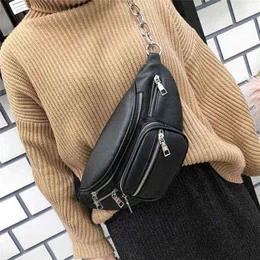 Fashion Women Handbag Faux Leather Waist Bag Cell Phone Belt Bag Fanny Pack Bum Bag for Women 220626