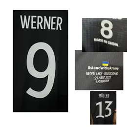 ملابس كرة القدم الأمريكية الكلية 2022 المباراة التي يرتديها اللاعب إصدار مولر ويرنر قميص جيرسي مع Standwithukraine Game Match التفاصيل Maillot