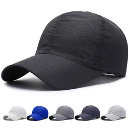 Unisex quickdrying justerbar baseball cap män kvinnor sommar pappa hatt mesh andningsbar solskydd soild baseball caps gorras 220701