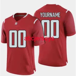 Mit Custom Stitched Rutgers Scarlet Knights Jersey Add any name number 2 Styles Men Women Youth Football Jersey XS-6XL