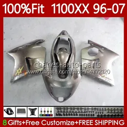 Injektionsformkropp för Honda Blackbird CBR 1100 CBR1100 XX CC 1100XX 96-07 114NO.74 CBR1100XX 96 97 98 99 00 01 1100CC 2002 2003 2004 2005 2006 2007 Fairing Champagne