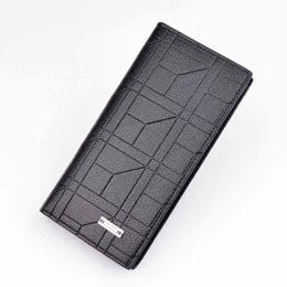 Męski portfel męski długi portfel Modna wytłoczona pionowa torba otwartego garnituru duża pojemność miękka portfel 220712