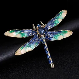 Rhinstone Vintage Dragonfly Brooches for Fashion Large Insect Brooch Pinsドレスコートアクセサリー動物宝石ギフト