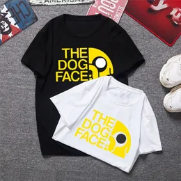 夏のTシャツフィンとジェイクTシャツの男犬の顔面白い漫画3DプリントユニセックスTシャツ男性220707