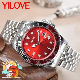Top Design Red Black Ceramic Case Watch Men's Men's Classic Style Movement Luxury Quartz Movement Clock Wilderness Survival Multifunctional Sapphire Wristwatch