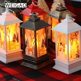 Weigao Christmas Mini Lanterns Lead Tea Candles مصباح المصباح للمنزل ضوء عيد الميلاد ديكور ديكور سنة ناتال هدية y201020