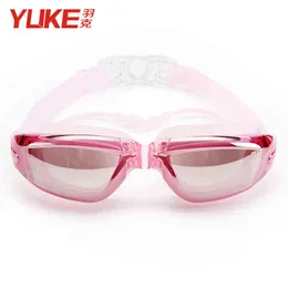 2020 Yuke Swimming Goggles Earplug 전문 성인 실리콘 수영장 수영장 안개 안개 성인 광학 방수 안경 Y220428