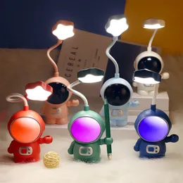 Cute Cartoon Desk Lamp Multifunctional Pen Holder Eye Protective Colorful Night Light For Bedroom Bedside Reading