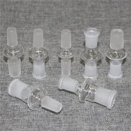 Adattatore per tubo con stelo in vetro per narghilè da 18 mm maschio a 14 mm femmina connettore riduttore diffusore a fessura per bong in vetro quarzo Banger Nail