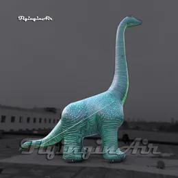 Simulerad uppblåsbar Jurassic Park Dinosaur Model Green Brachiosaurus Balloon med lång nacke för händelse