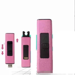 En yeni metal plastik USB şarj edilebilir elektronik çakışlı elektrikli puro sigara sigara içme tütün bitkisel rüzgar geçirmez 2 stilleri
