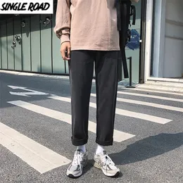 Singleroad Mens Jeans Menissized Wide Legkorean Style Denim Pants Harajuku Japanese Streetwear Fashion Jeans for Men 201128