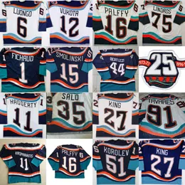 16 Ziggy Palffy Fisherman Jersey with 25th Patch 3 Chara 11 Darius Kasparaitis 14 Armstrong 44 Bertuzzi 34 Berard 35 Salo 51 Korolev Custom Hockey Jerseys