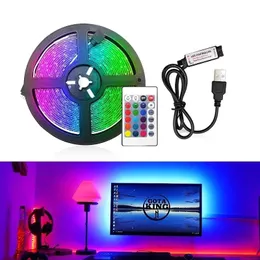 Strisce Bluetooth IR Led RGB Lights SMD2835 Nastro riflettente Diodo Lanterne Ribbon TV BackLight Party Bedroom Wall DecorLED