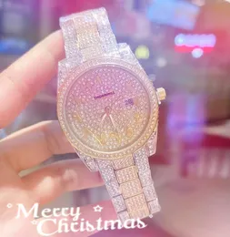 Relogio Masculino Men Diamonds Full Diamonds Arab Number Watch 41mm Sky Starry Calendário Iced Out Quartz Military Time Chain Table Wristwatch Reloj de Lujo