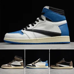 Jump Man 1s Mens Basketball Shoes 1 TS X Fragment High Low Men Trainers Sport Chaussures Scarpe Sneakers EUR36-46
