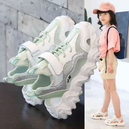 Summer Hollow Kids Shoes Mesh Sneakers Girl Young Children's Flat Shoes Basketball Sports Little Boy Casual Running Shoes 3-12 G220517