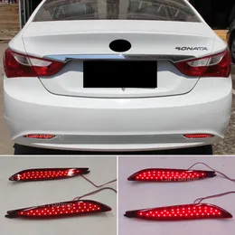 2PCS LED LED الخلفي مصد العاكس ضوء الفرامل ل Hyundai Sonata 8 2010 2011 2012 2013 2014 ضبابية مصباح الإكسسوارات