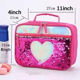 Moda Cekin Kid Bag Torba Lunch Aluminiowa Folia Termiczna izolowana torba na lunch Przenośny Piknik Outdoor Lunch Box Przechowywanie Żywności Tote Box RRE13793