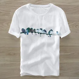 Herren T-Shirts Suehaiwe's Marke Italien Stil Kurzarm Leinen T-shirt Männer Casual Sommer T-shirt Designer Muster T-shirt Camisetas 3XLMe