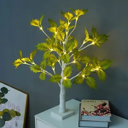 Lampy stołowe Lampa drzewna Kwiat LED Bonsai Battery Luminous Night Light Dekoracja wnętrza dziewczyna pokoje na szmatkę