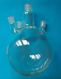 Lab Supplies 5000ml 4-Necks 24/29 Round Bottom Glass Flask 5L Boiling Vessel Heavy WallLab