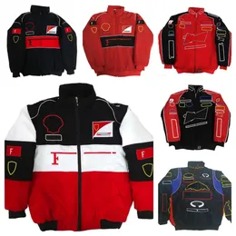 Мужские и женские новые гоночные куртки F1 осенне-зимние с полной вышивкой логотипа, хлопковая одежда, точечная распродажа