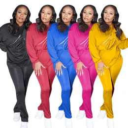 Women's Tracksuits Women Sports Two Piece Set Long Sleeve Chest Pocket T-shirt And Pencil Pants Joggers Suit Casual Fashion Winter Spring Tr