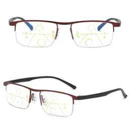 Sunglasses Automatic Zoom Reading Glasses Dual-use Progressive Multi-focus Anti-blue Light Elderly Eye Protection