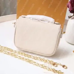Vintage Leather Mini Messenger Bag With Chain Strap And Metal ...