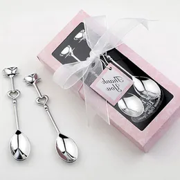 Pair Love Kawa Picie Spoon Ze Stali Nierdzewnej Teaspoon Bridal Prysznic Wedding Party Favors Lover Valentine's Gift1