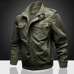 Kurtki męskie Jesień Lato męska Taktyczna Bomber Jacket Męskie Ubrania Wojskowe Cargo Army Outdoor Sports Casual Męskie Slim Pilot CoatsMen