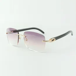 Classic designer sunglasses 3524025, natural black buffalo horn temples glasses, size: 18-140 mm