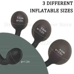 Nxy Anal Toys Sex Shop Nouveau Énorme Gonflable Mâle Masseur De La Prostate Vibrant Plug Expansion Big Butt Vibrator pour Hommes 220506