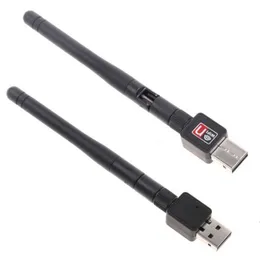 Akcesoria komputerowe Mini 150Mbps USB WiFi Wife Networking Card Adapter LAN z anteną 2DBI do komputera Accessorie