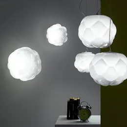 Подвесные лампы современный стеклянный облачный свет лампы светодиодные хранения чердак промышленные висящие светильники гостиной домашний декор светиль