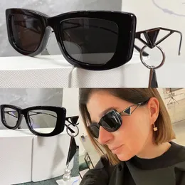 New Trend Men Ladies Sunglasses SPR14Y Unique Temples Show Personality Vacation Travel triangle logo insert Brand jewelry lady glasses Top Quality With Earrings