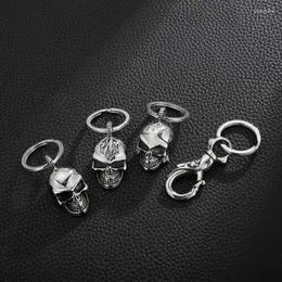 Keychains Home Car Keychain Keyring Punk Evil Ghost Head Heart Auto Vehicle Key Chain Skull Holder Accessories Gift For Husband Emel22