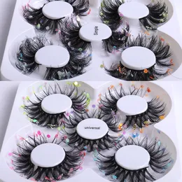 Thick Curly Glitter False Eyelashes Extensions Soft Light Handmade Reusable Color Sequined Fake Lashes Makeup for Eyes DHL