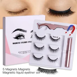 Nuove ciglia a falsi magnetiche da 3 coppie di arrivo 3 coppie spesse set morbide a mano vivida resa riutilizzabile senza colla magneti necessari ciglia finte con ciglia eyeliner