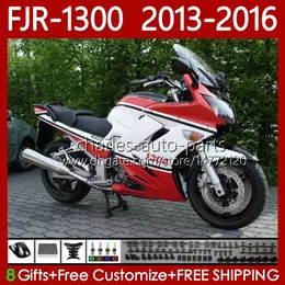 OEM Codework для Yamaha FJR-1300 FJR 1300 A CC Красный белый FJR1300A 2001-2016 лет Moto Body 112No.8 FJR1300 13 14 15 16 FJR-1300A 2013 2014 2015 2016