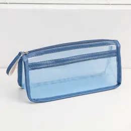 Stifttasche, Reißverschluss, Netztaschen, transparent, Federmäppchen, Organizer, Kosmetik, Make-up, Reisezubehör