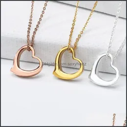 Pendant Necklaces Pendants Jewelry Stainless Steel Heart Design For Girl Friend Sier Drop Delivery 2021 Eb7N6