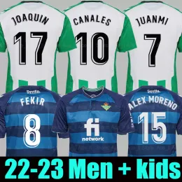 22 23 Gerçek Betis Evde Futbol Formaları Juanmi B.IGLESIAS 2022 2023 Joaquin Canales Fekir Alex Moreno Willian J. Mens Kids Kit Futbol