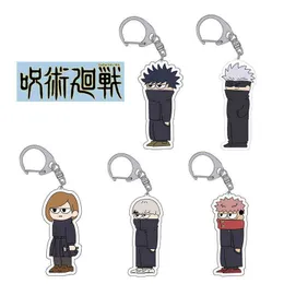 Słodkie Jujutsu Kaisen Anime Breloki Gojo Satoru Akrylowe Kluczowe Szczyźniki Na Plecakach Wisiorek Cosplay Jujutsu Kaisen Keyring Do Torba AA220318