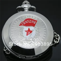 Российский вингтаж серебряный советский большевик механический брелок карманные часы Mens военные подвесные часовые часы бесплатно корабль T200502