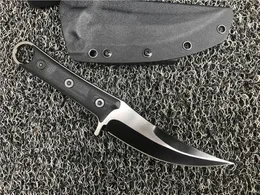 SBK Naprawiono Blade Tactical Nóż D2 Czarne tytanowe powłoka Blade CNC