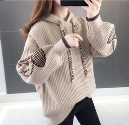 패션 니트 스웨터 여성 v- 넥 긴 소매 GGS 카디건 재킷 코트 느슨한 짧은 단색 뜨개질 탑 여성